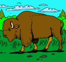 Dibujo Búfalo  pintado por memo
