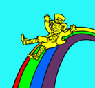 Dibujo Duende en el arco iris pintado por debora