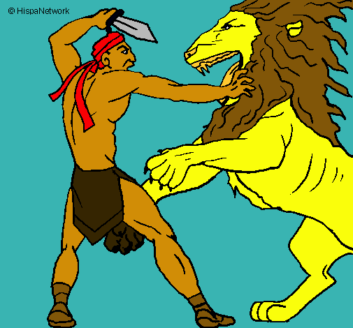 Gladiador contra león