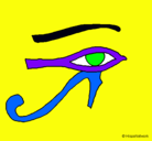 Dibujo Ojo Horus pintado por rosaaaaaa