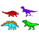 Dibujo Dinosaurios de tierra pintado por diego
