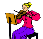 Dibujo Dama violinista pintado por dulce