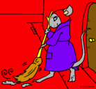 Dibujo La ratita presumida 1 pintado por flor