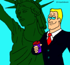 Dibujo Estados Unidos de América pintado por CESAR