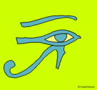 Dibujo Ojo Horus pintado por ojo