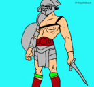 Dibujo Gladiador pintado por gdon