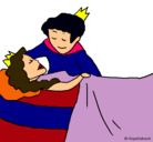 Dibujo La princesa durmiente y el príncipe pintado por sandy