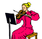 Dibujo Dama violinista pintado por vania