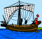Dibujo Barco romano pintado por jason