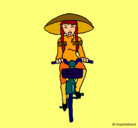 Dibujo China en bicicleta pintado por stephannia