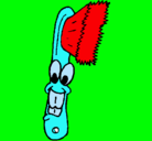 Dibujo Cepillo de dientes pintado por trueno