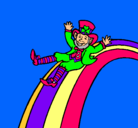 Dibujo Duende en el arco iris pintado por elena