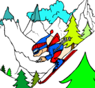 Dibujo Esquiador pintado por Andrea