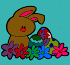 Dibujo Conejito de pascua pintado por nahara