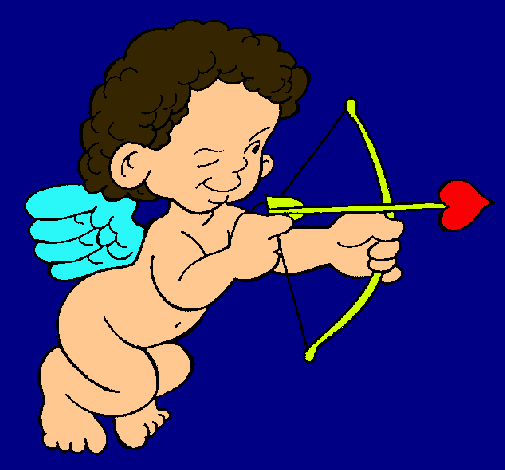 Cupido apuntando con la flecha