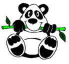 Dibujo Oso panda pintado por Panda