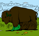 Dibujo Búfalo  pintado por luvina