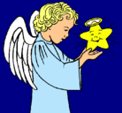 Dibujo Ángel y estrella pintado por pipe