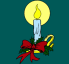 Dibujo Vela de navidad pintado por alicia
