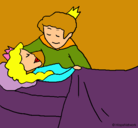 Dibujo La princesa durmiente y el príncipe pintado por amber