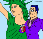 Dibujo Estados Unidos de América pintado por fa