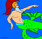 Dibujo Poseidón pintado por poseidon