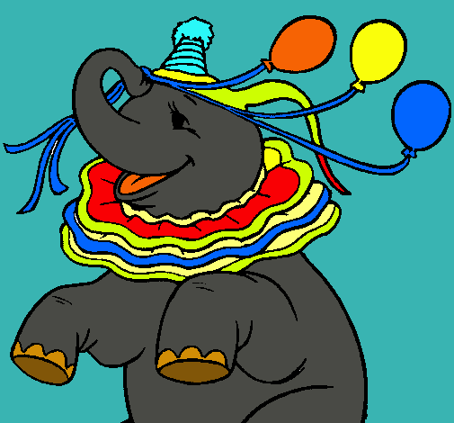 Elefante con 3 globos