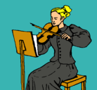 Dibujo Dama violinista pintado por fani