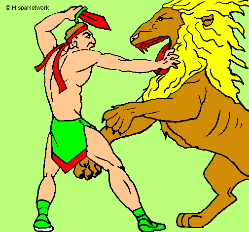 Gladiador contra león