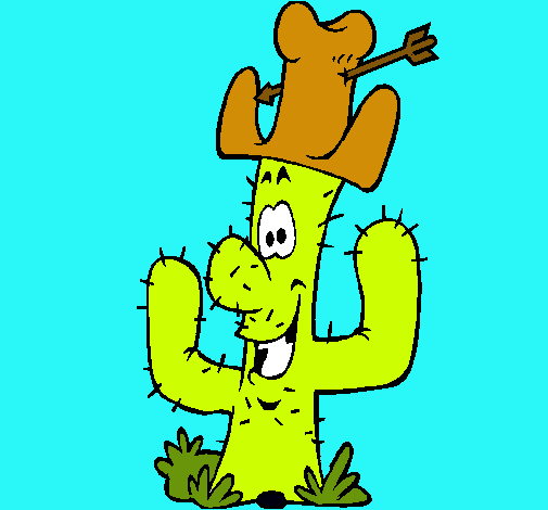 Cactus con sombrero