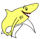 Dibujo Tiburón alegre pintado por yahir