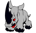 Dibujo Rinoceronte II pintado por axtrega