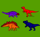 Dibujo Dinosaurios de tierra pintado por max
