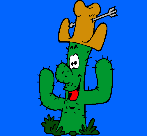 Cactus con sombrero