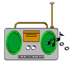 Dibujo Radio cassette 2 pintado por claudiafernandezsancho