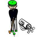 Dibujo Jugador de golf II pintado por duque