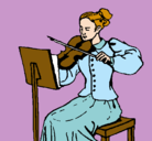 Dibujo Dama violinista pintado por qaamiih...