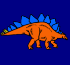 Dibujo Stegosaurus pintado por Xavier