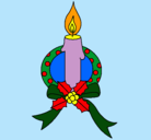 Dibujo Vela de navidad III pintado por nochebuena