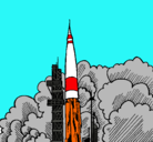 Dibujo Lanzamiento cohete pintado por sashaytomas