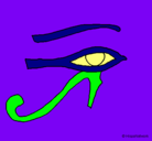 Dibujo Ojo Horus pintado por oje