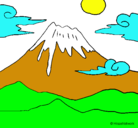 Dibujo Monte Fuji pintado por idaiira