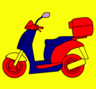 Dibujo Ciclomotor pintado por juandavidcastaeda