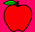 Dibujo manzana pintado por marianabrions