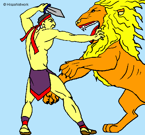 Gladiador contra león