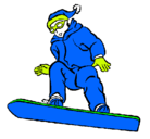 Dibujo Snowboard pintado por tony