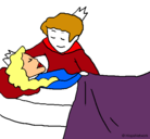 Dibujo La princesa durmiente y el príncipe pintado por NOEMI
