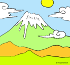 Dibujo Monte Fuji pintado por Mariam