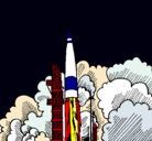 Dibujo Lanzamiento cohete pintado por Sa