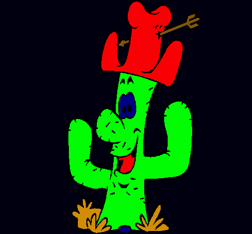 Cactus con sombrero